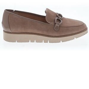 New Alex Marie Taupe Beige Slip On Loafers Chain Detail 1” Lugg Sole Size 9.5M